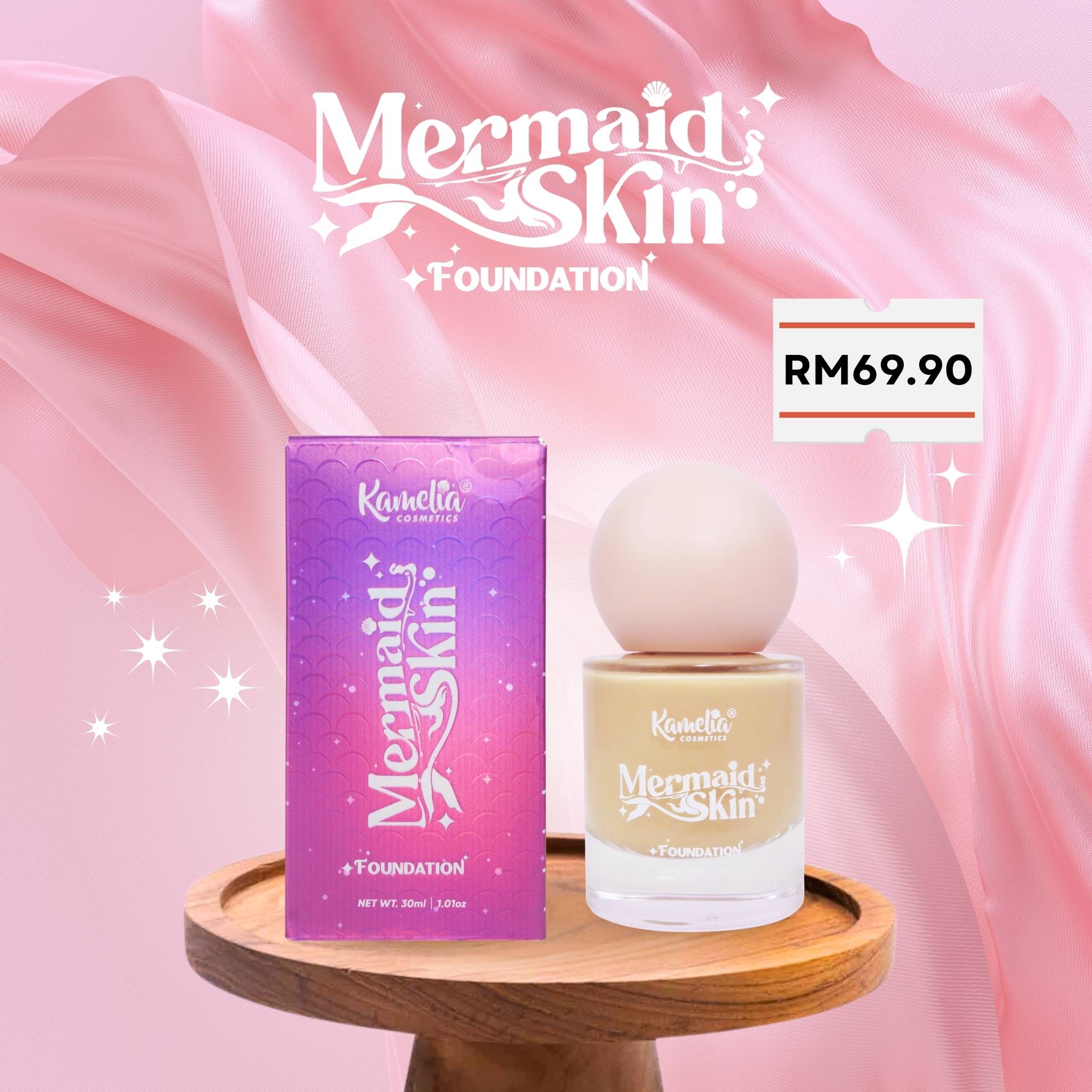 Mermaid Skin Foundation Full-Size Butterscotch(30ml)